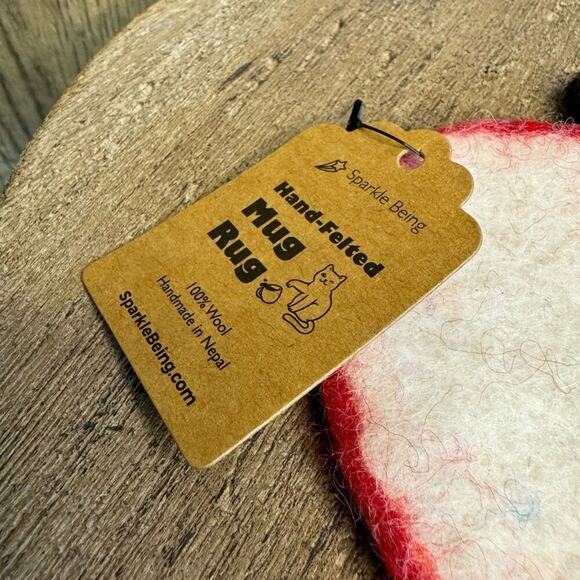 Felt Apple Coaster Mug Rug Home Decor Gift for Boho NEW FAST SHIP - Picture 2 of 4